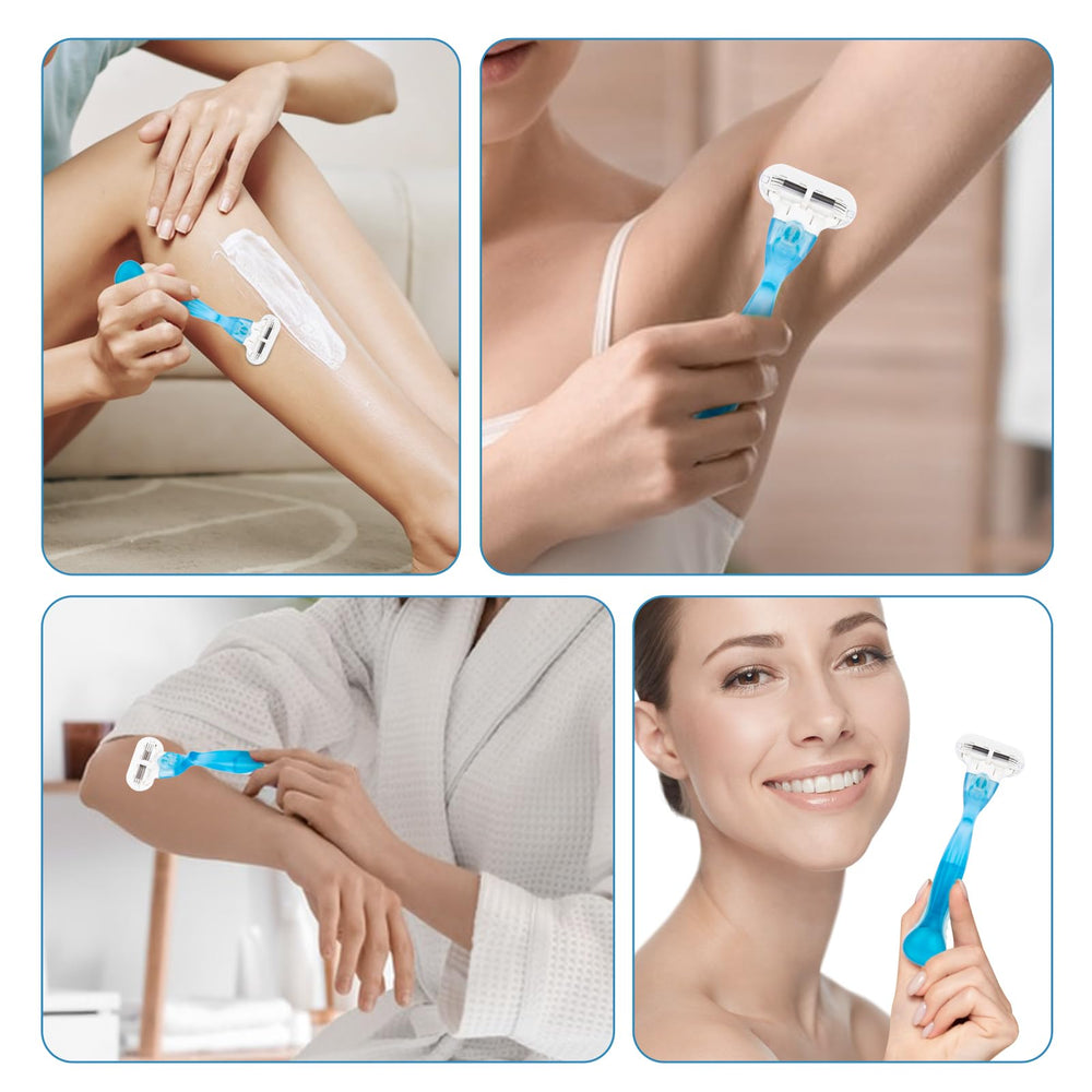 Blue VANEST handle enhances your shaving routine with comfort and control