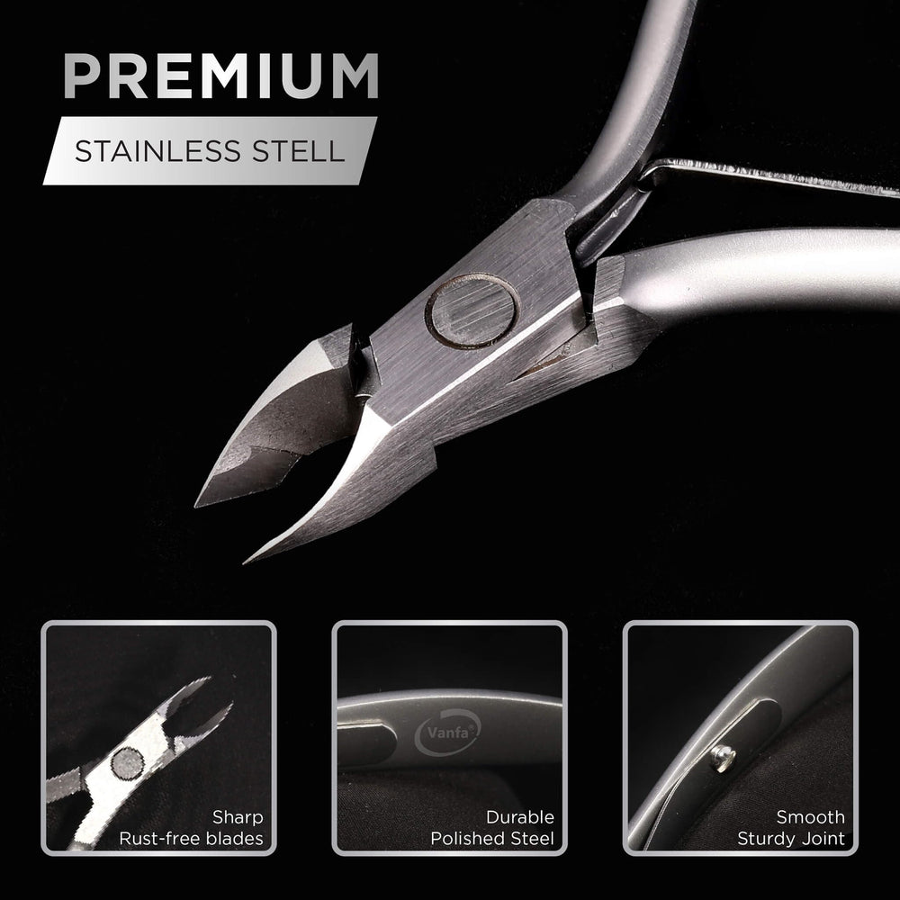 Vanfa professional-grade blades for clean, neat nail care.