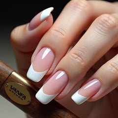 Vanfa French Brush cleans up around nails after French manicure