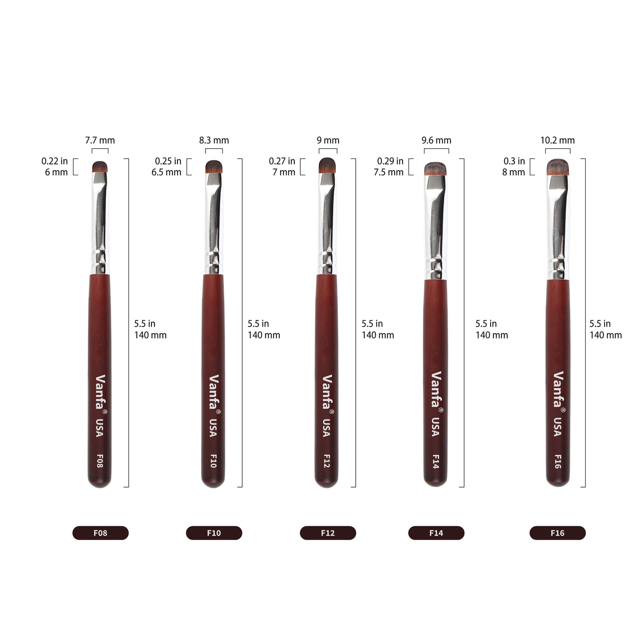 Vanfa French Brush flat round head aids even gel distribution