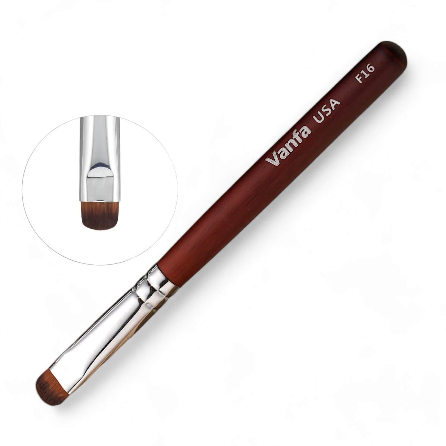 Vanfa French Brush with flat tongue for even gel spread