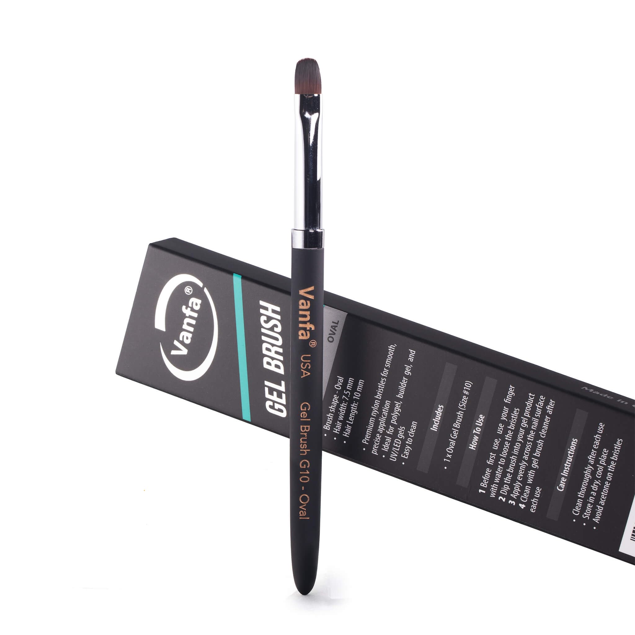 Vanfa gel nail brush for polygel and hard gel reliability.