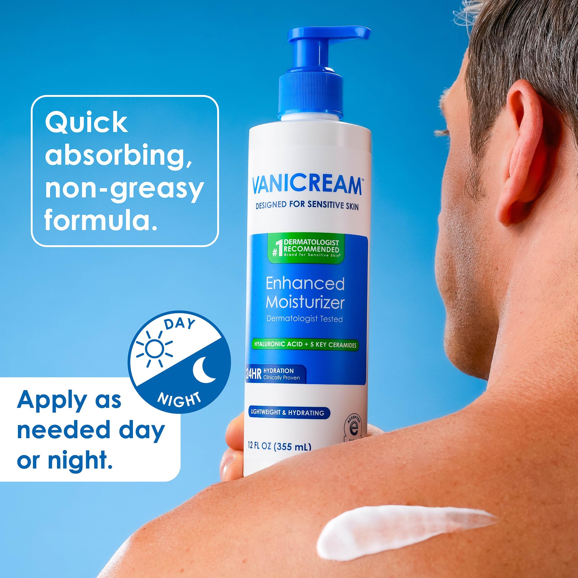 Vanicream ácido hialurónico atrae humedad para todo el cuerpo.