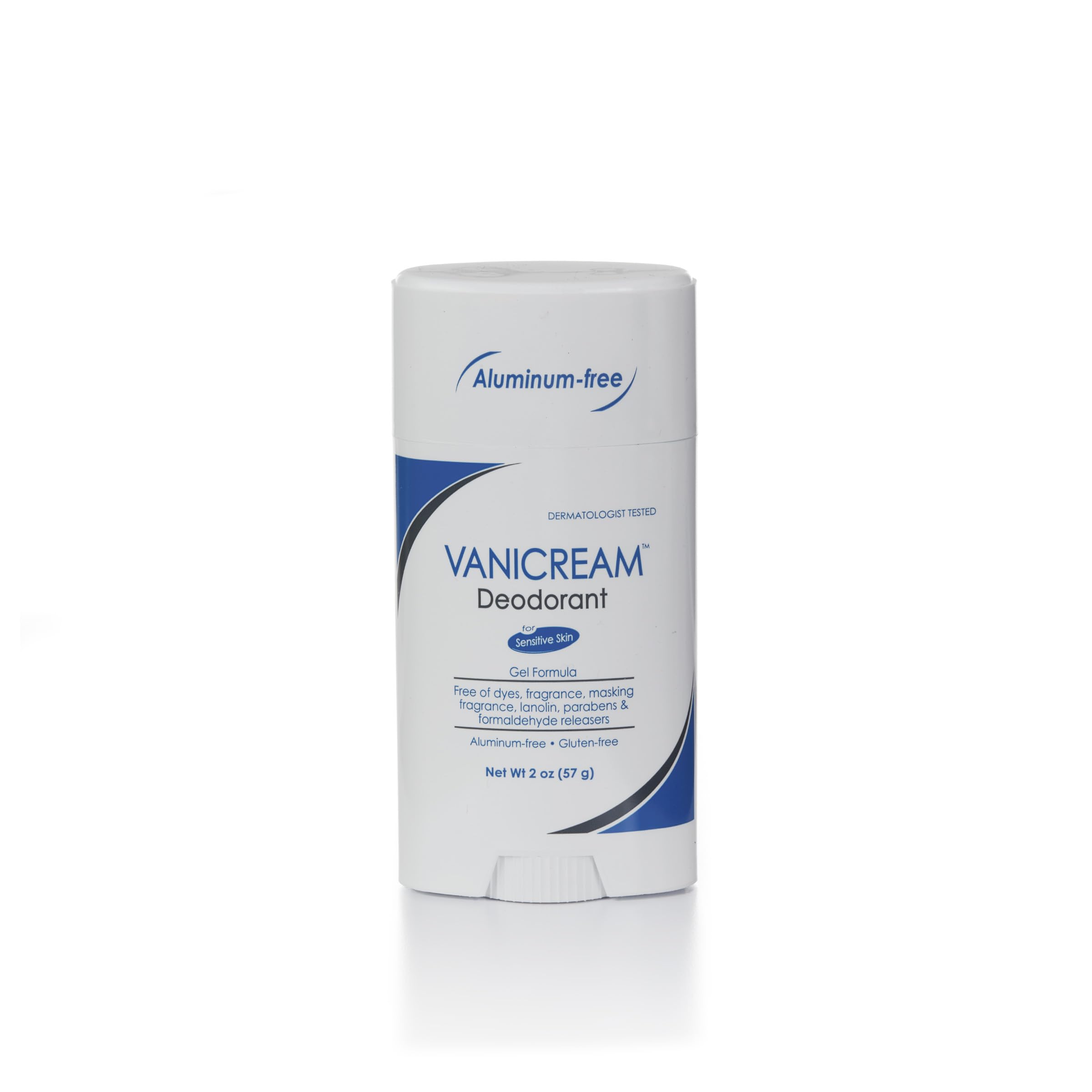 Vanicream aluminum-free gel deodorant 2 oz bottle offers gentle, fragrance-free odor control.
