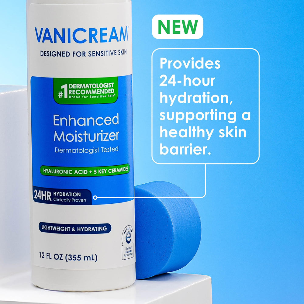 Vanicream ceramidas refuerzan la barrera, hidratación sostenida.