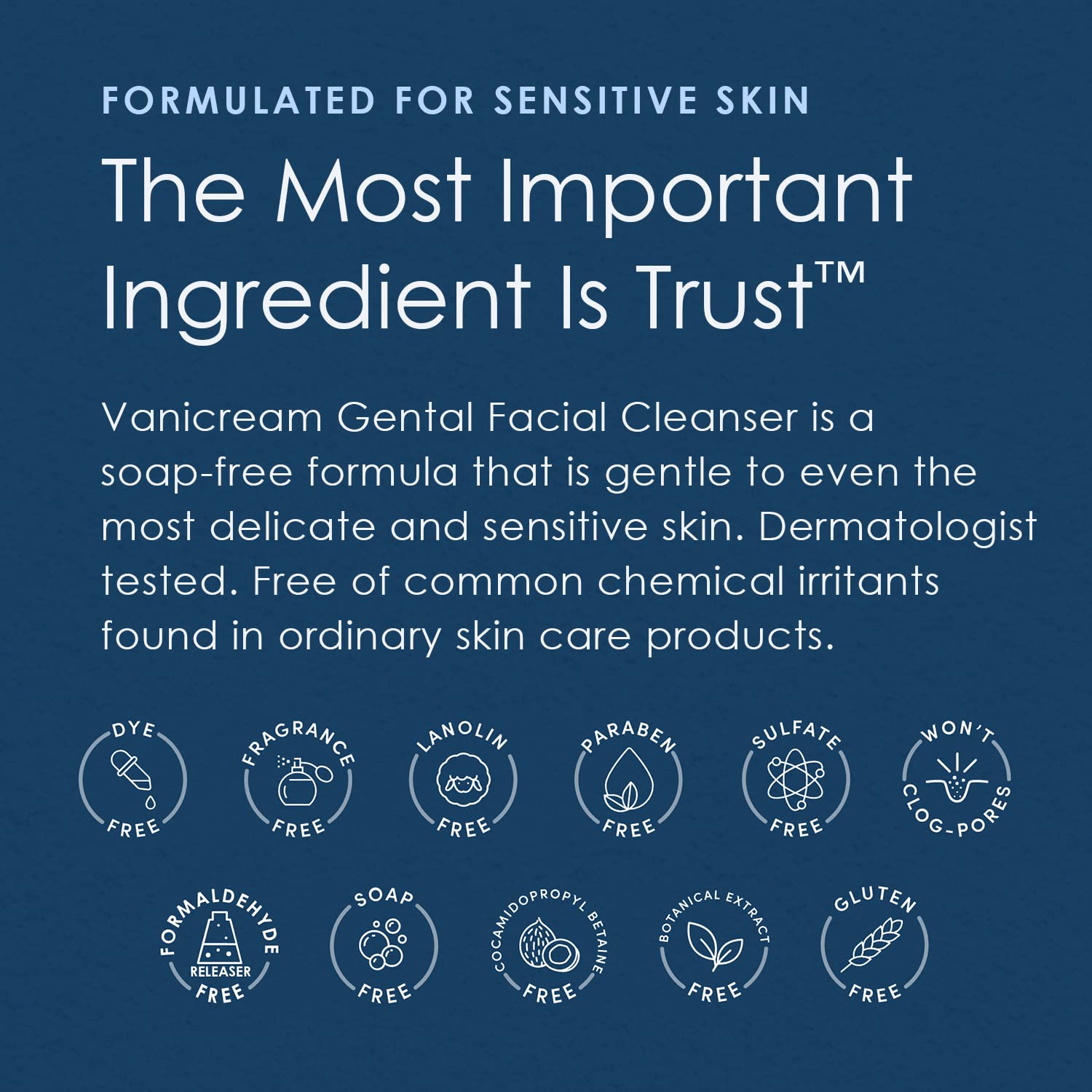Vanicream cleanser lather demonstrates gentle daily use