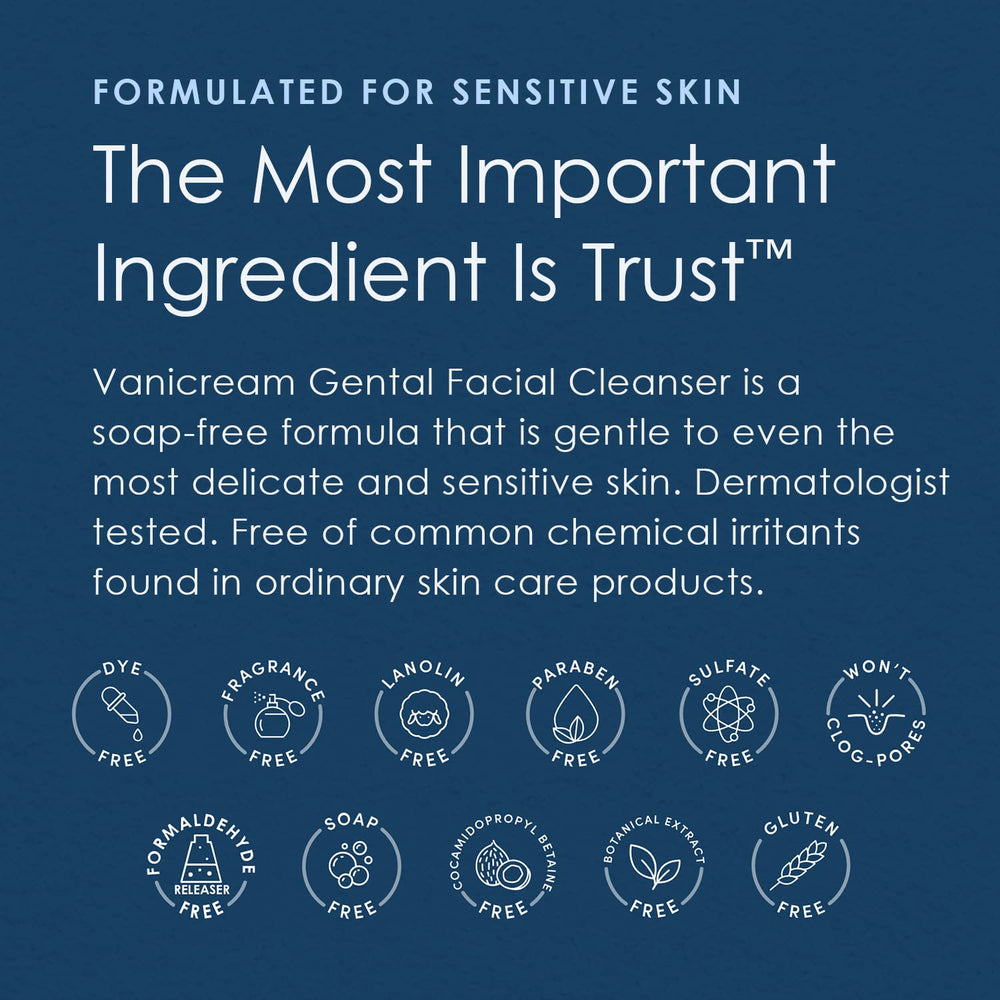 Vanicream cleanser lather demonstrates gentle daily use
