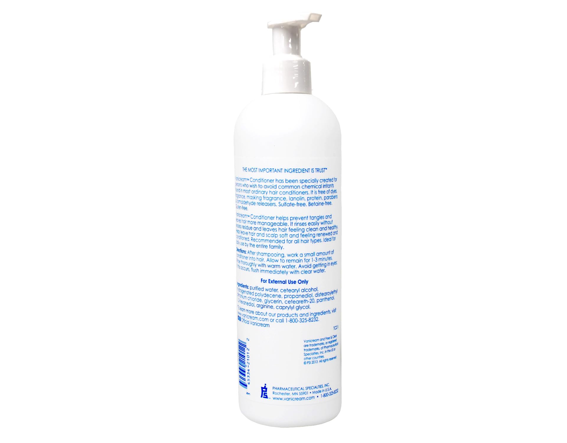 Vanicream conditioner fits daily family routine, free from irritants.