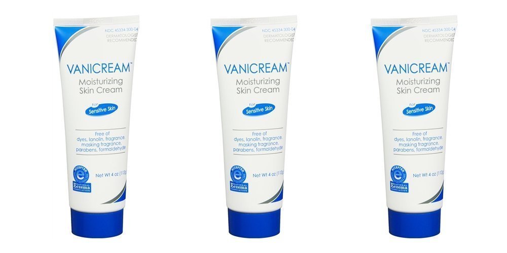 Vanicream crema hidratante para piel sensible, tamaño 4 oz, uso diario suave.