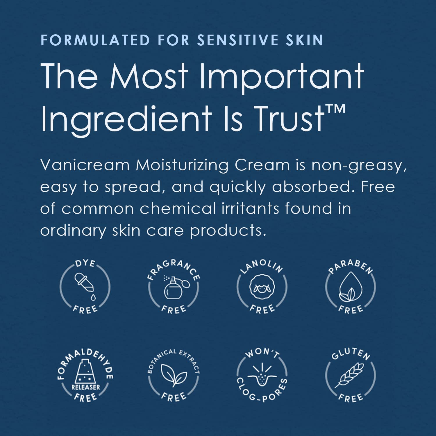 Vanicream Crema Hidratante para piel sensible, ideal tras irritaciones leves.