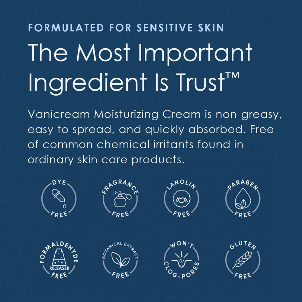 Vanicream Crema Hidratante para piel sensible, ideal tras irritaciones leves.
