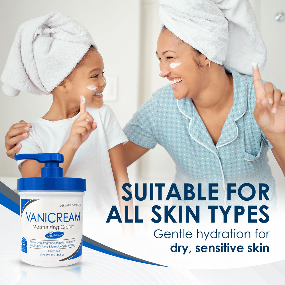 Vanicream crema para toda la familia, suave con piel sensible.