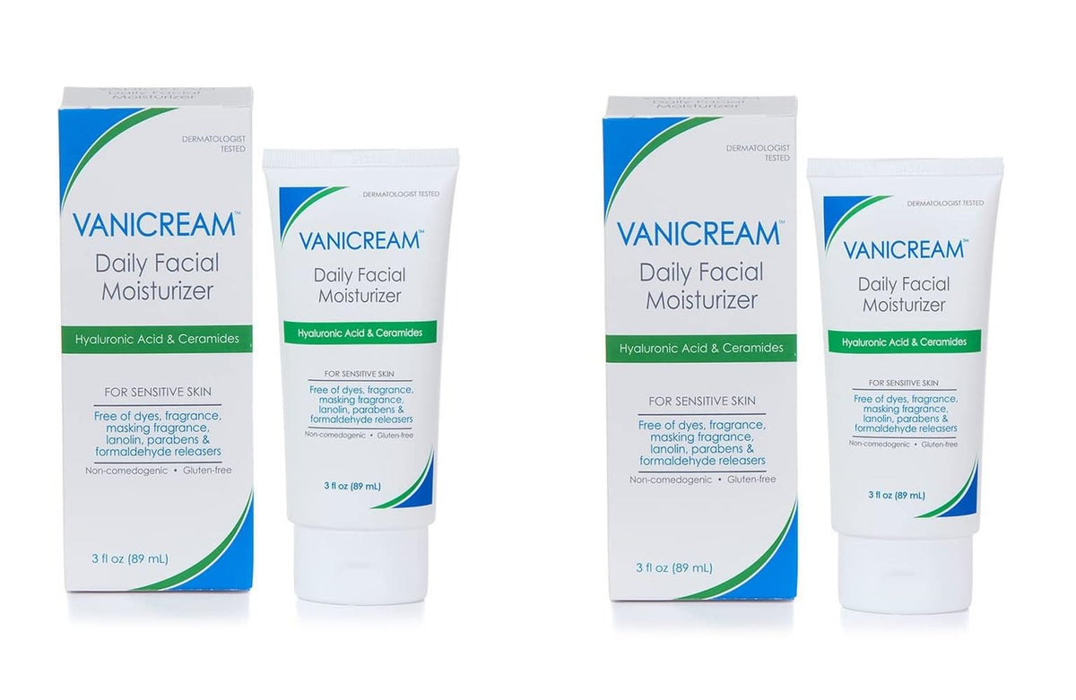 Vanicream bottle on a clean surface for gentle hydration of sensitive skin