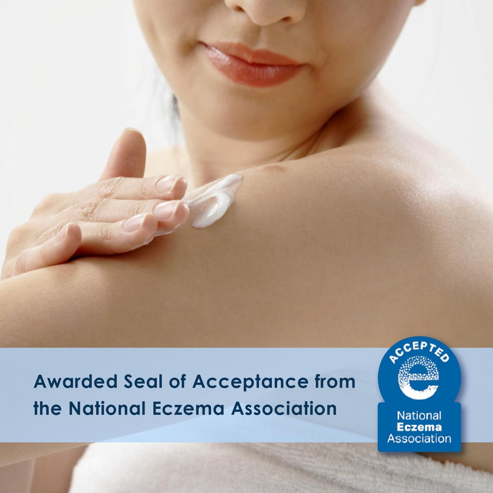 Vanicream hydration droplets illustrate moisturizing benefits around the bottle