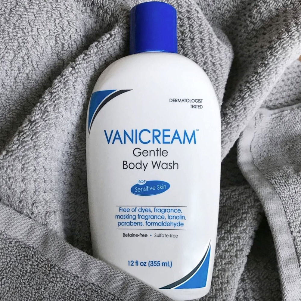 Vanicream Free and Clear conditioner bottle — soothing, dye-free hydration for fragile hair.