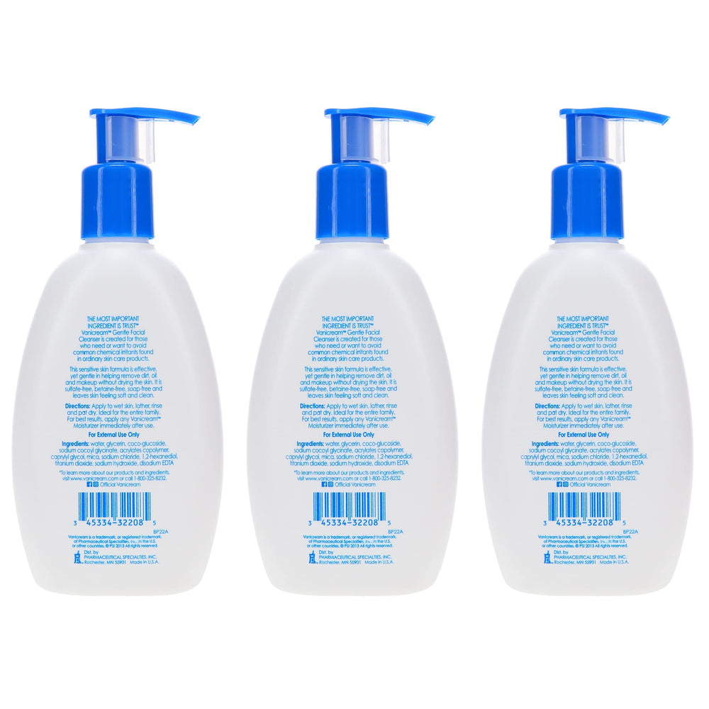 Vanicream Gentle Facial Cleanser close-up texture and rich lather.