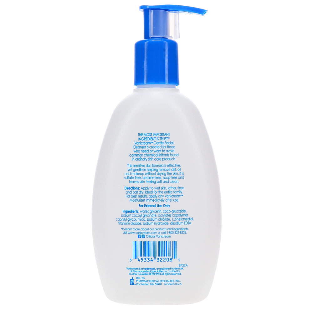Vanicream Gentle Facial Cleanser outer-pack on display.
