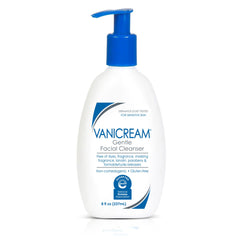 Vanicream Gentle Facial Cleanser bottle with pump for sensitive skin cleansing.