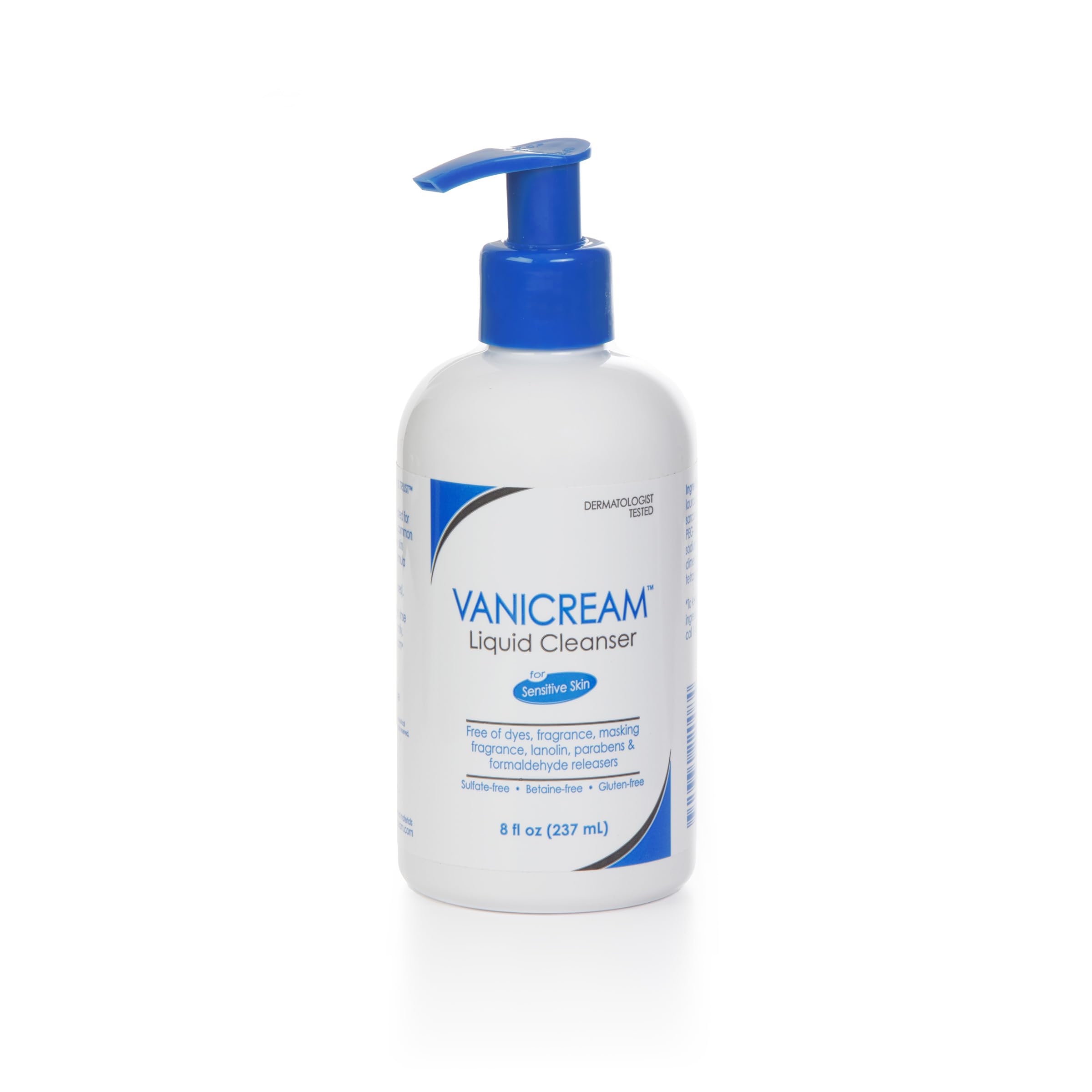 Vanicream Liquid Cleanser 8oz bottle offers gentle cleansing for sensitive skin.
