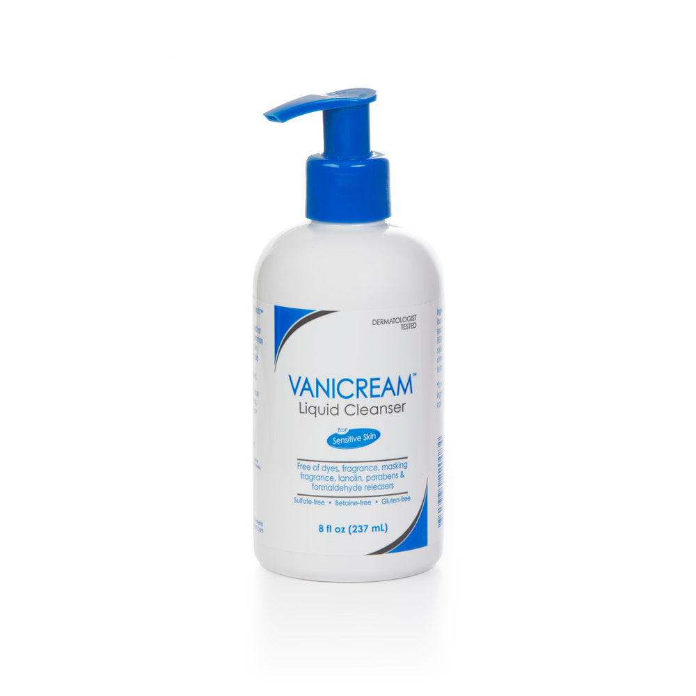Vanicream Liquid Cleanser 8oz bottle offers gentle cleansing for sensitive skin.