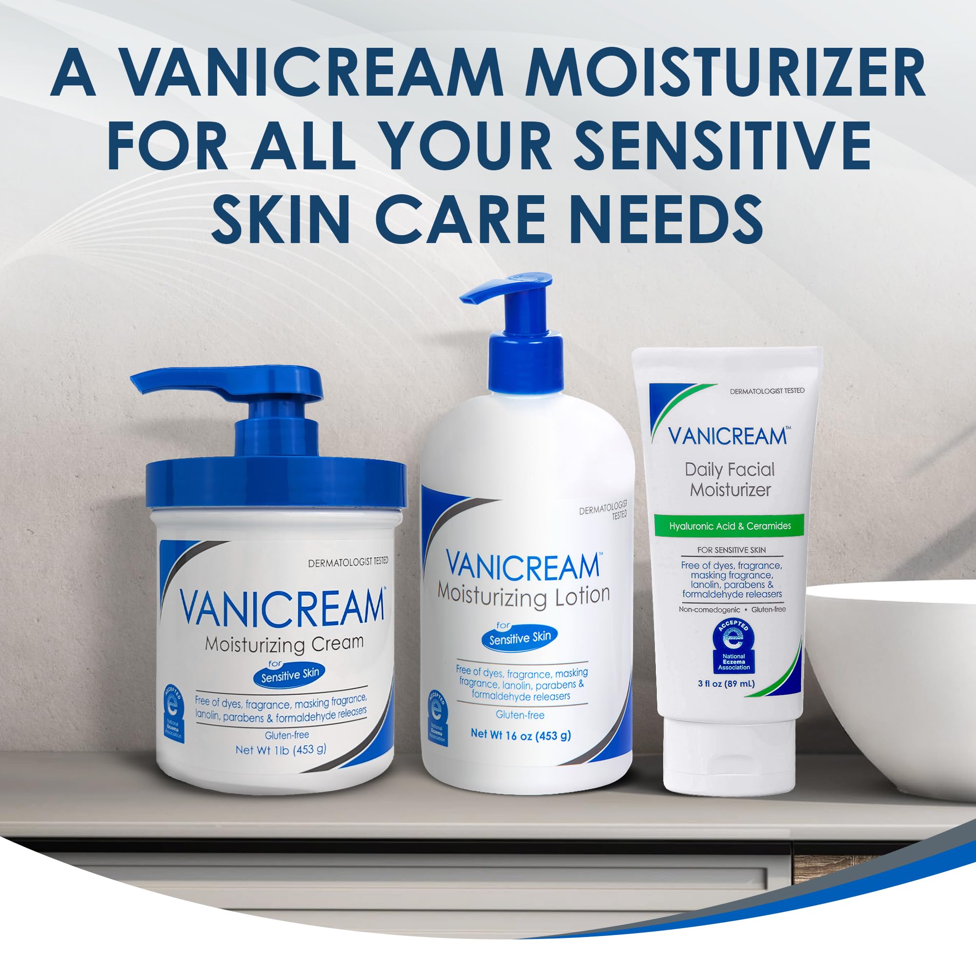 Vanicream loción para zonas secas en manos y codos.