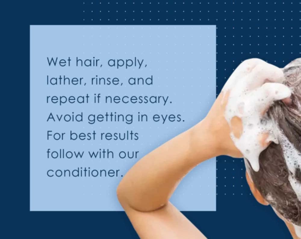 Removes conditioner and styling product buildup without irritation.
