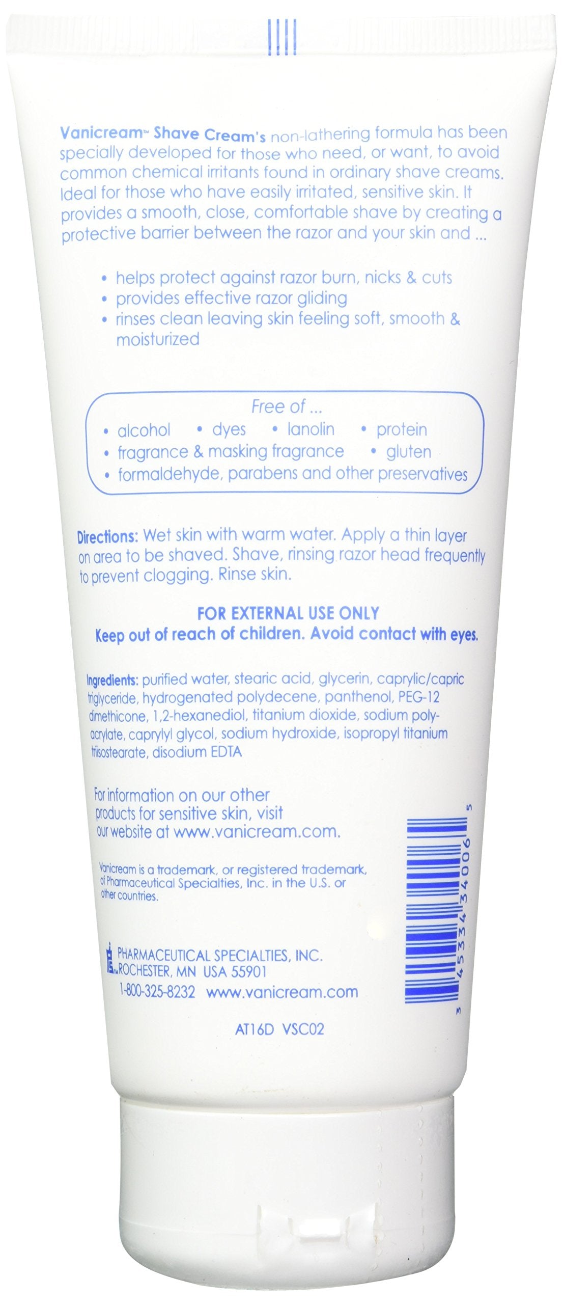Vanicream shave cream application demonstrating smooth glide and skin comfort during shaving.