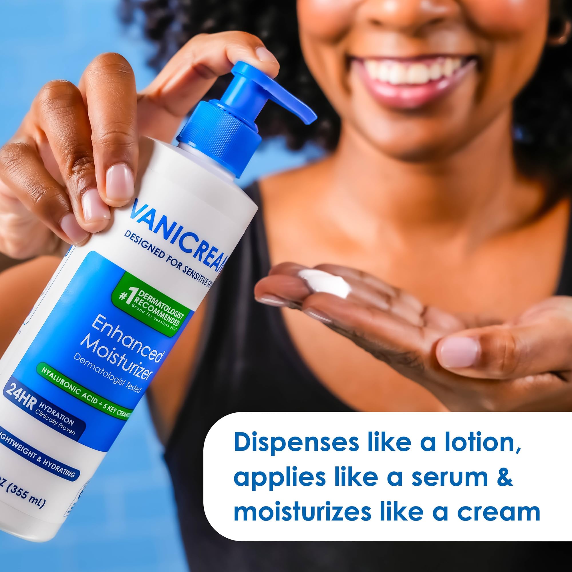Vanicream sin fragancia, apto para piel sensible y propensa a irritaciones.