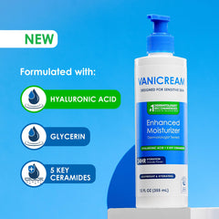 Vanicream textura ligera se absorbe rápidamente para uso diario.