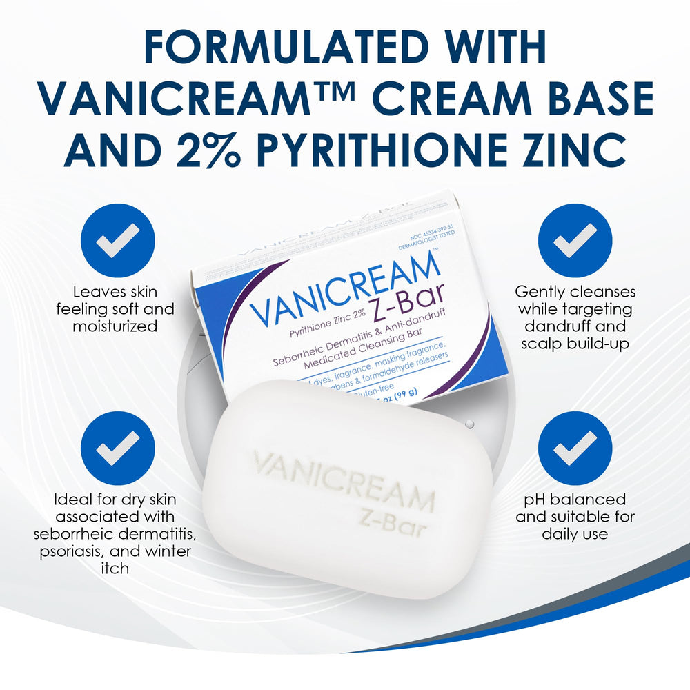 Vanicream Z Bar uso facial, cuidado suave para piel delicada.