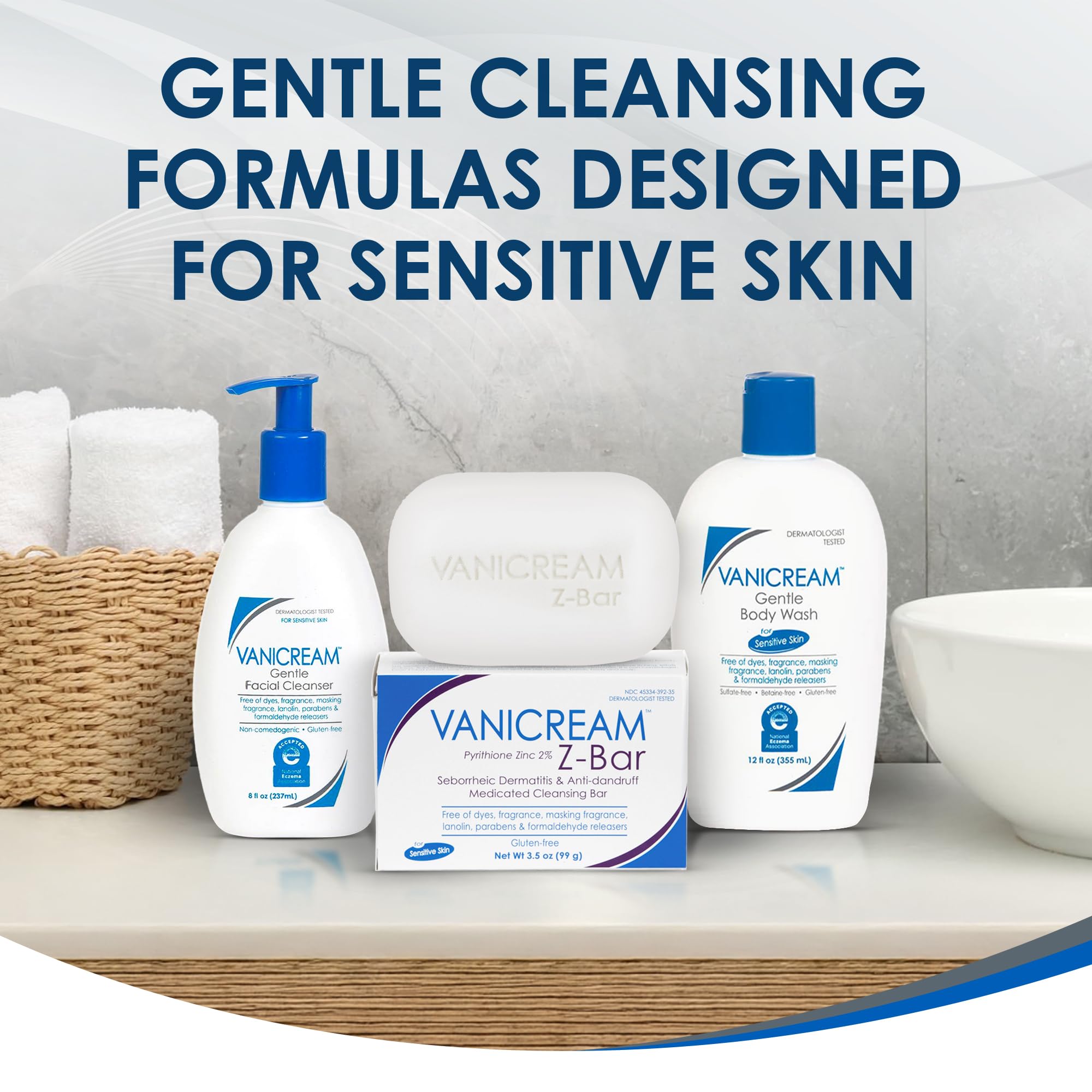 Vanicream Z Bar dermatológicamente probado, confiabilidad para el cuidado diario.