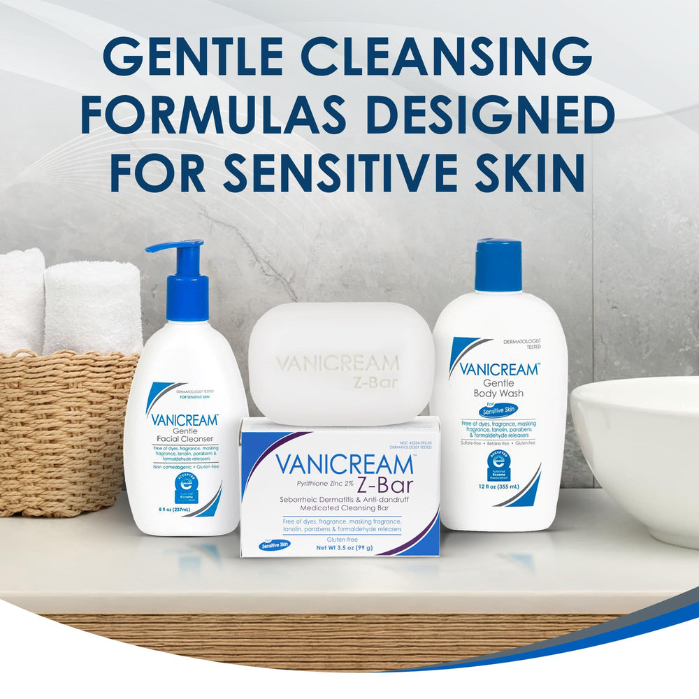 Vanicream Z Bar dermatológicamente probado, confiabilidad para el cuidado diario.