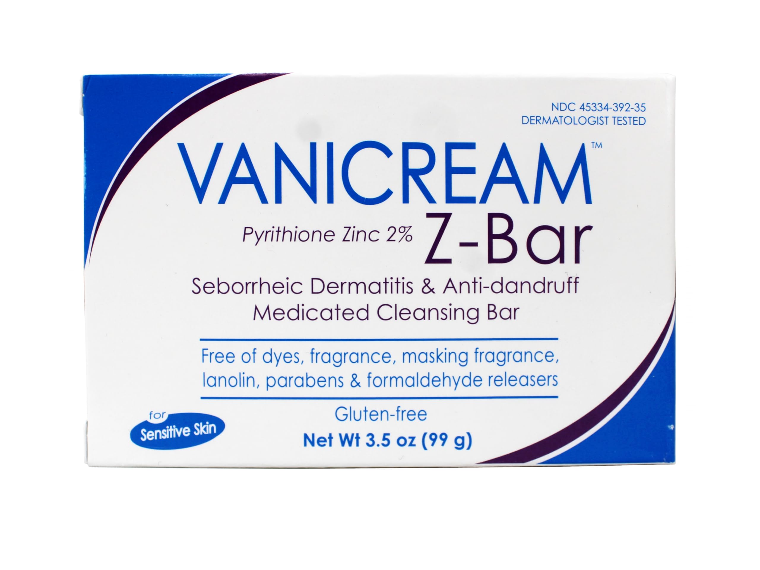 Vanicream Z-Bar pack front view highlights triple-pack convenience for multiple uses.
