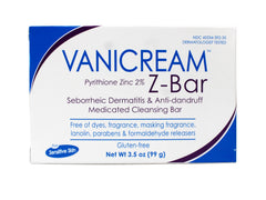 Vanicream Z-Bar pack front view highlights triple-pack convenience for multiple uses.