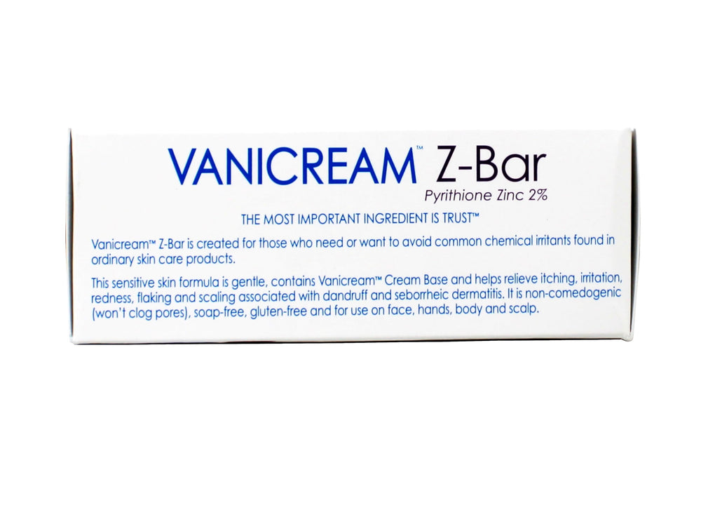 Vanicream Z-Bar triple-pack photo emphasizes gentle, non-drying skincare routine.