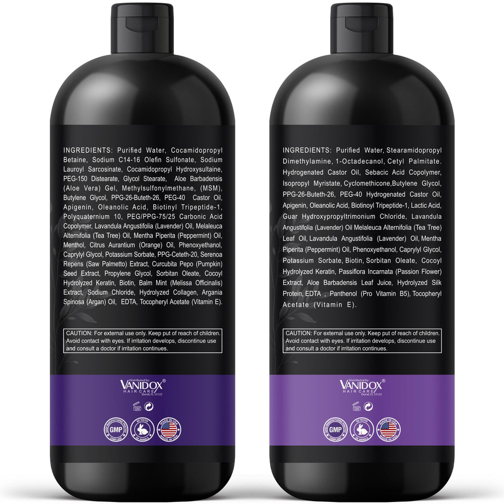 Vanidox anti-thinning hair closeup with healthy shine