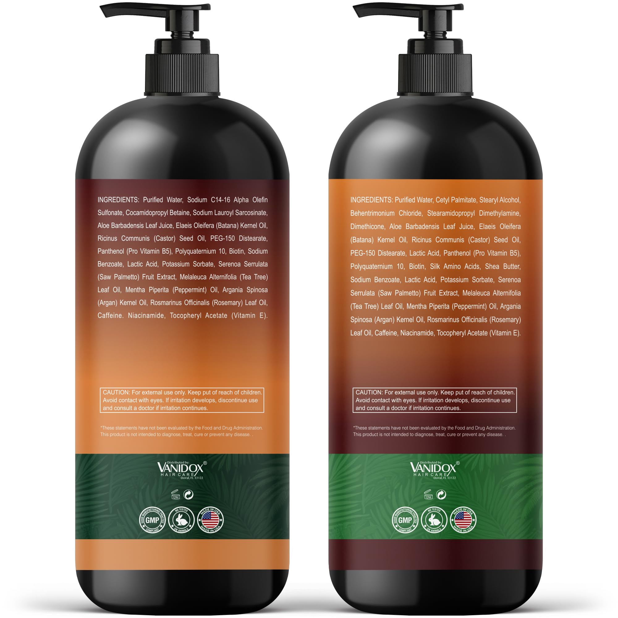 Ingredients label spotlight biotin and niacinamide in VANIDOX formula
