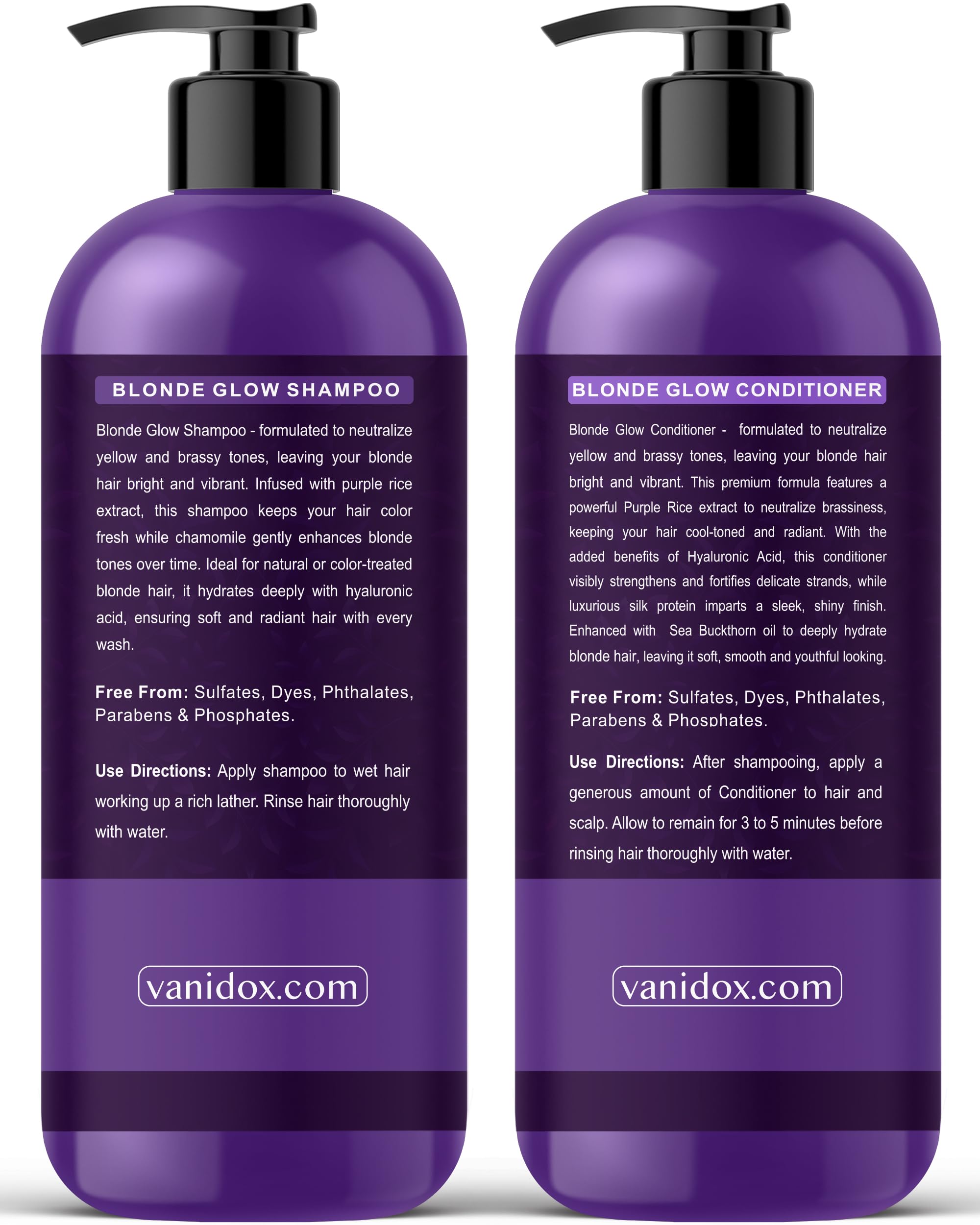 VANIDOX bathroom shelf display with 16 oz bottles