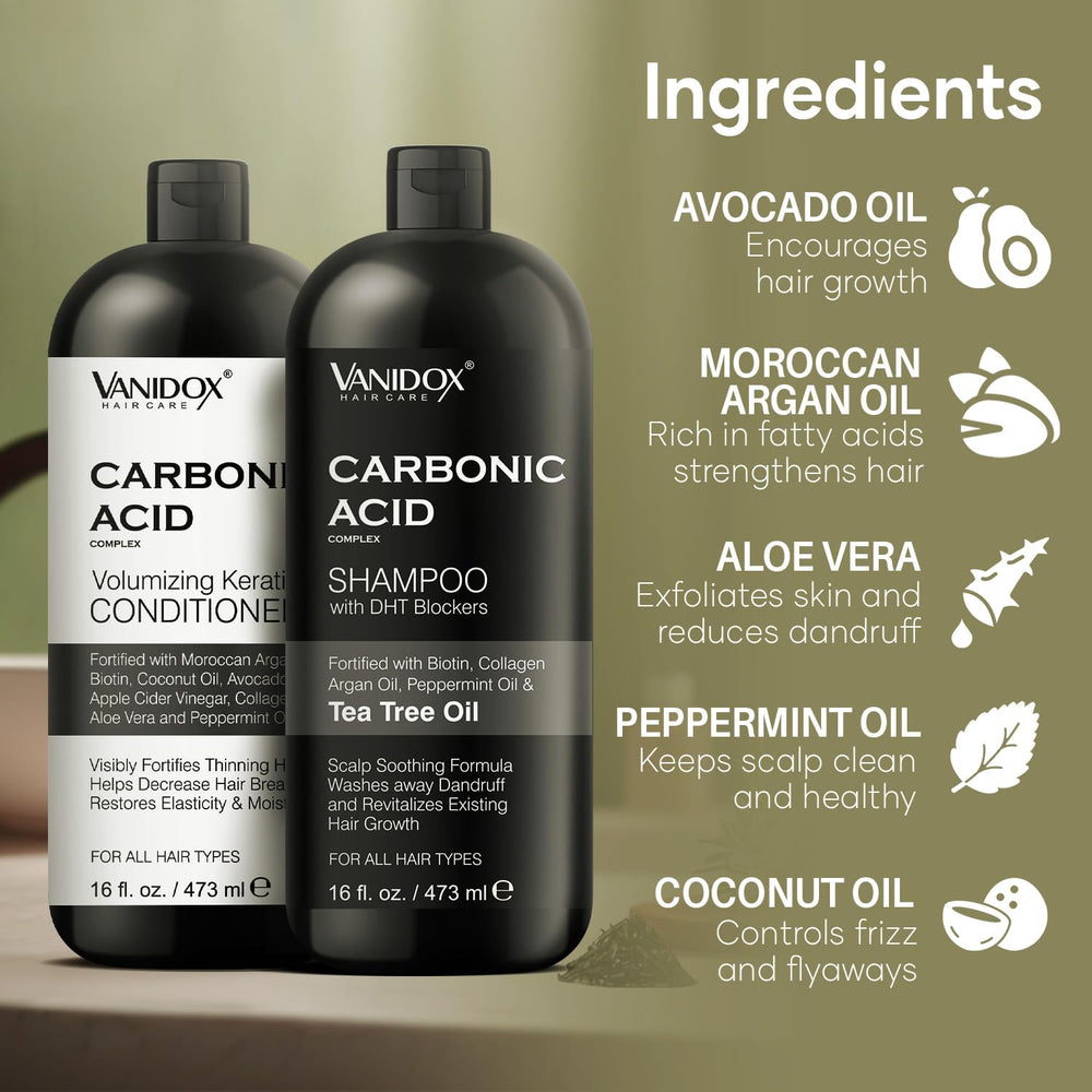 Towel-dried hair after using VANIDOX shampoo and conditioner