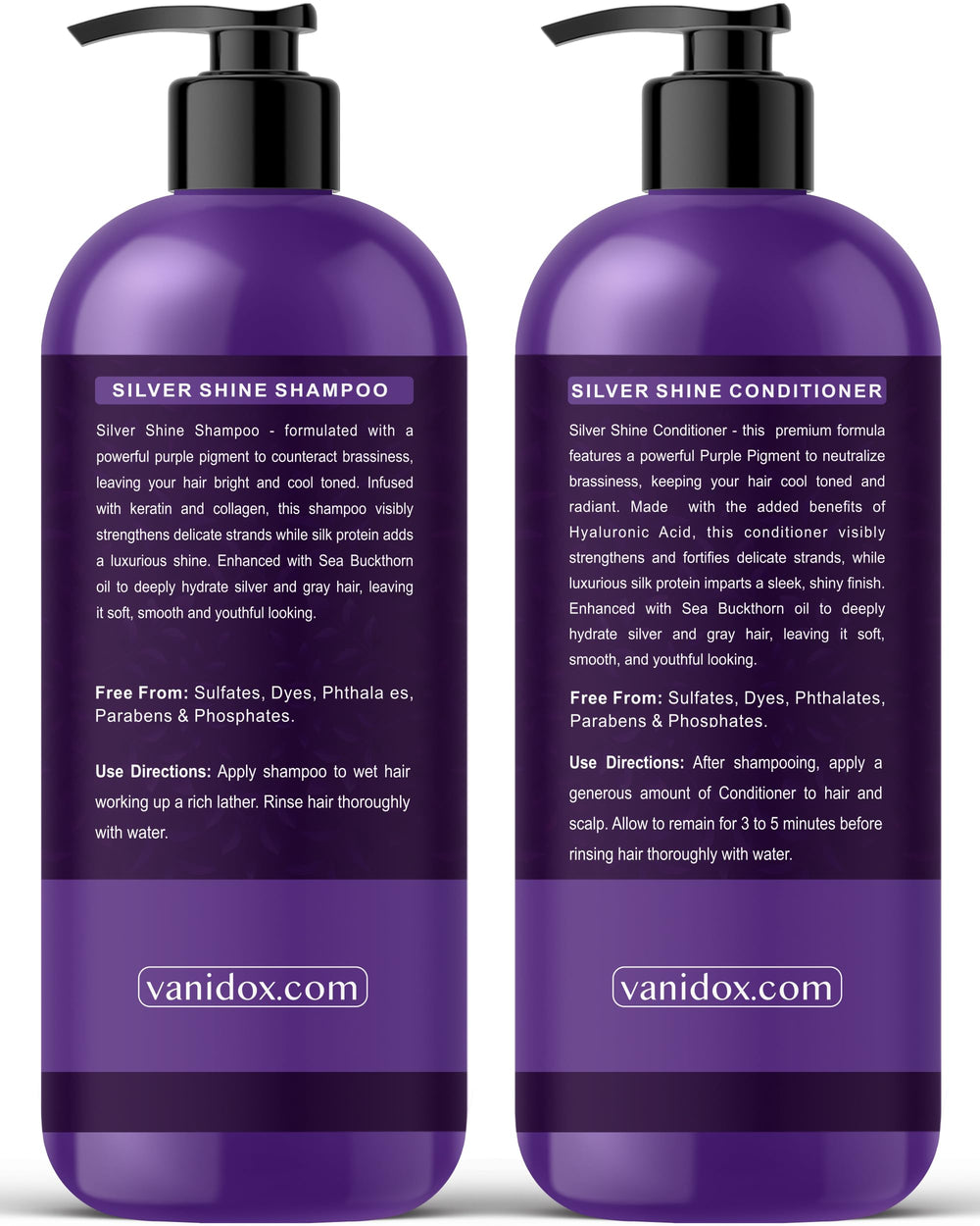 VANIDOX hyaluronic acid presence hints deep moisture for hydrated strands.