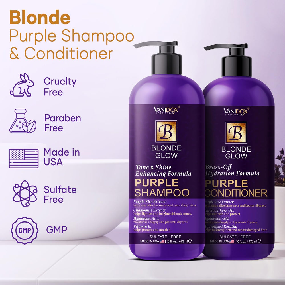 VANIDOX purple conditioner bottle front nourishes color-treated hair with smoothness
