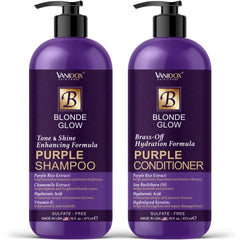 VANIDOX purple shampoo bottle front tones cool-blonde hair