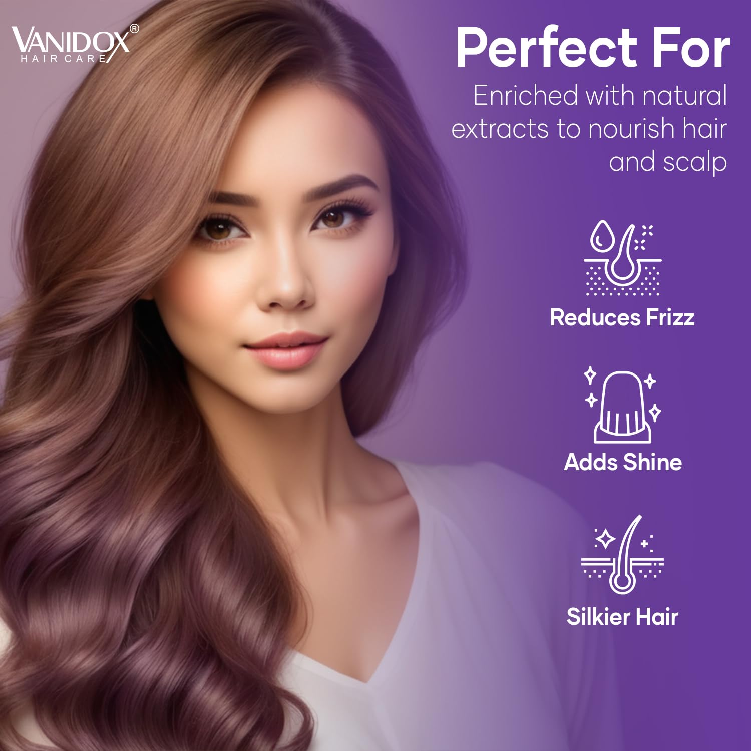 Vanidox Tea Tree Oil spotlight showing scalp nourishment