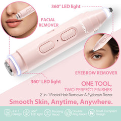 Vankoo eyebrow trimmer close-up highlighting accurate brow shaping.