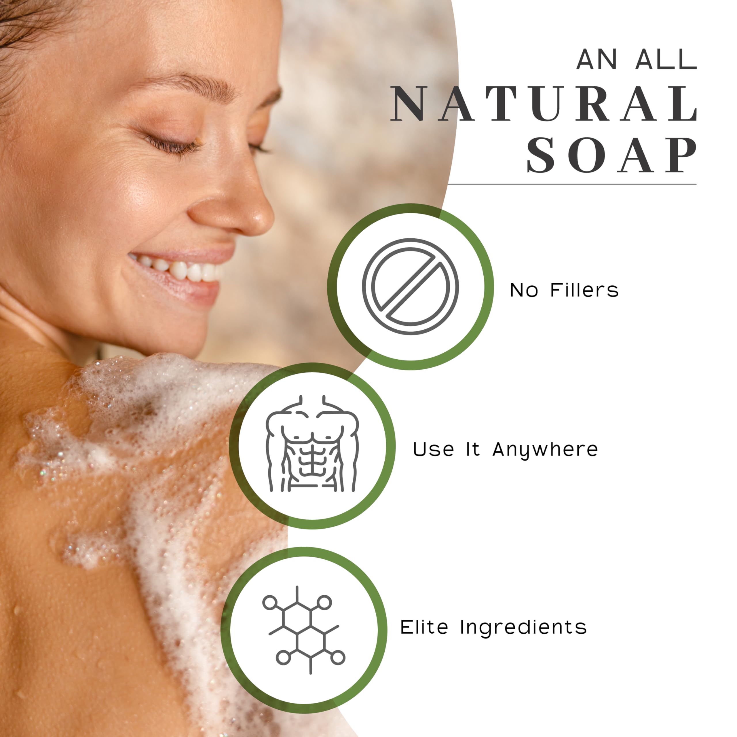 Barra VanMan Tallow con avena orgánica exfolia suavemente manos y cuerpo.