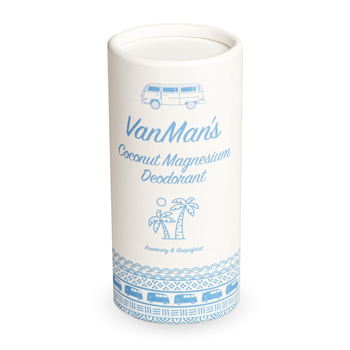 Vanman’s desodorante coco magnesio barra – empaque elegante para uso diario.