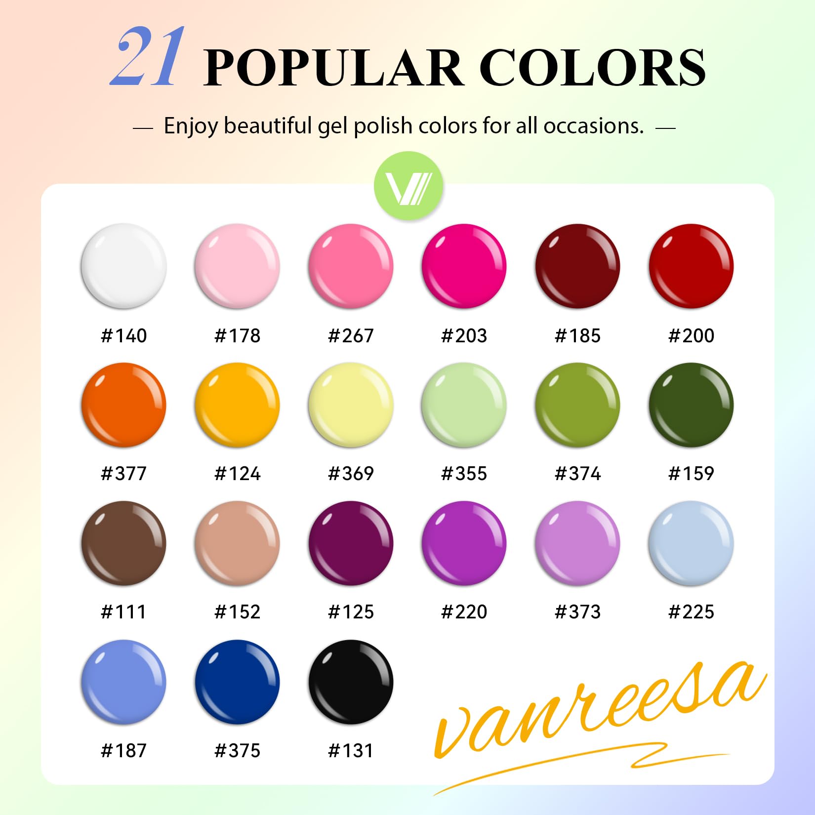 Vanreesa base coat 7ml for durable adhesion and smooth color