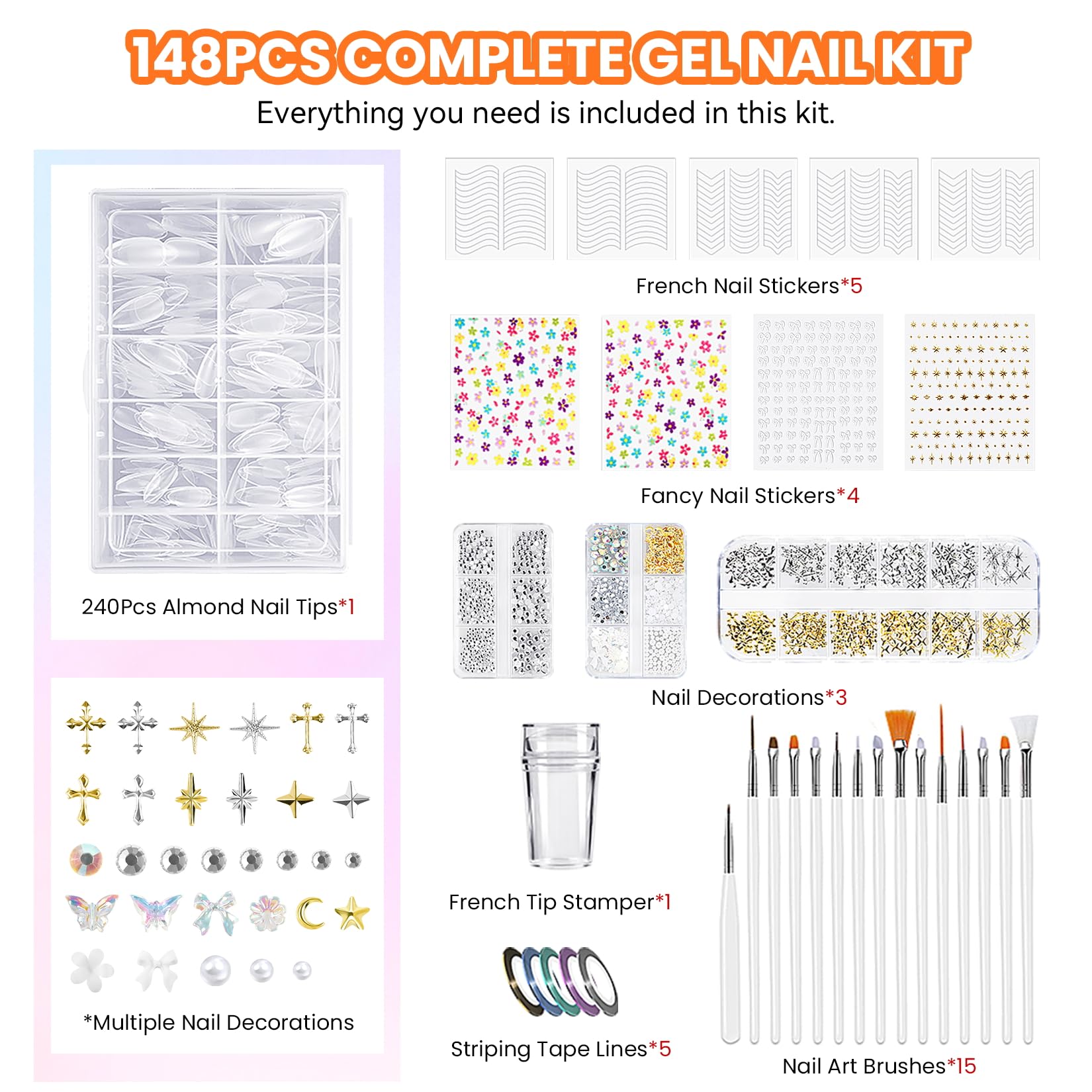 VANREESA beginner-friendly kit with all-in-one setup for DIY nails.