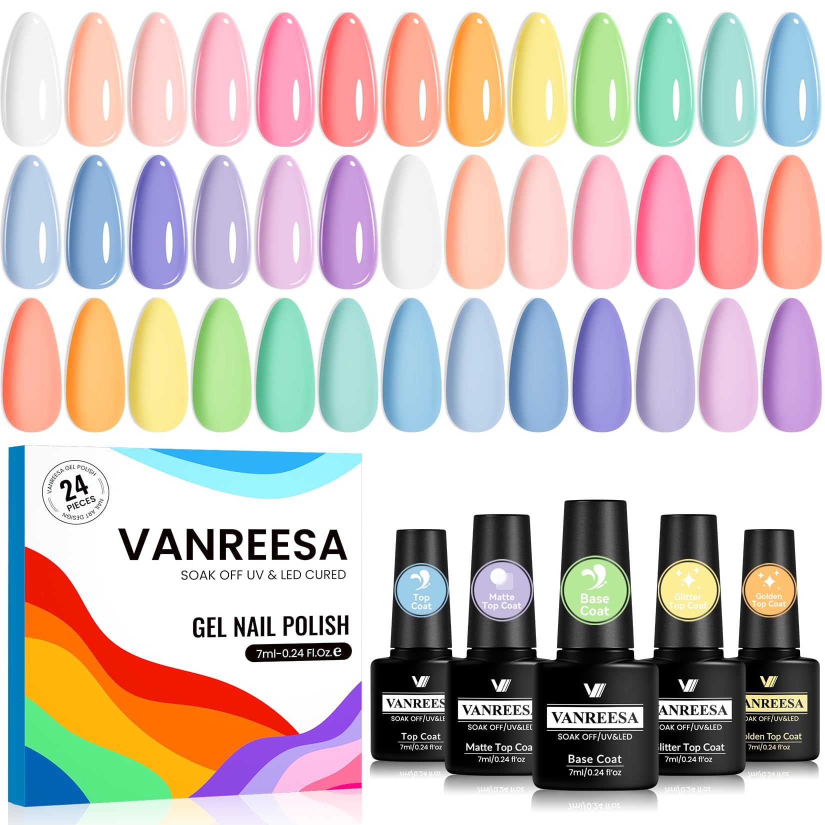 Vanreesa paleta de gel para uñas, ideal para estilos únicos en casa.