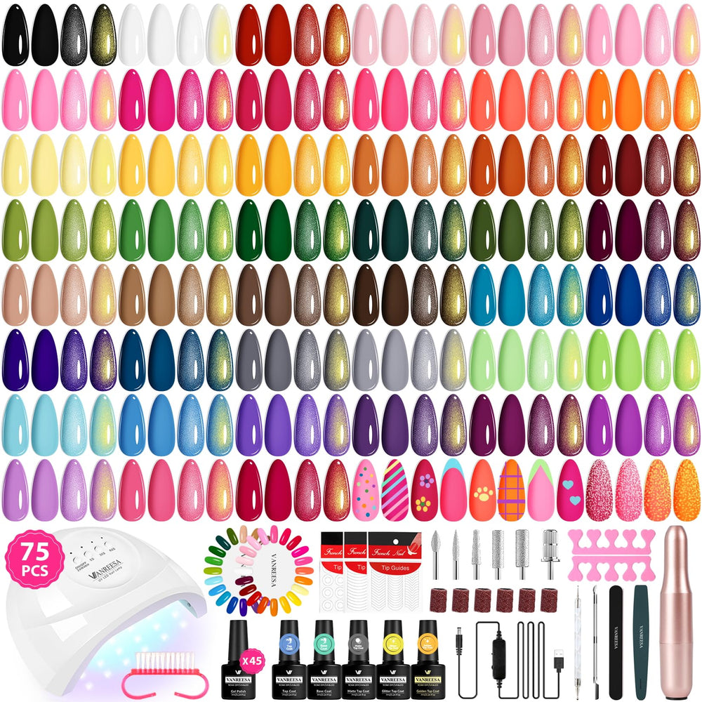 VANREESA gel nail kit full set for at‑home salon quality nails.